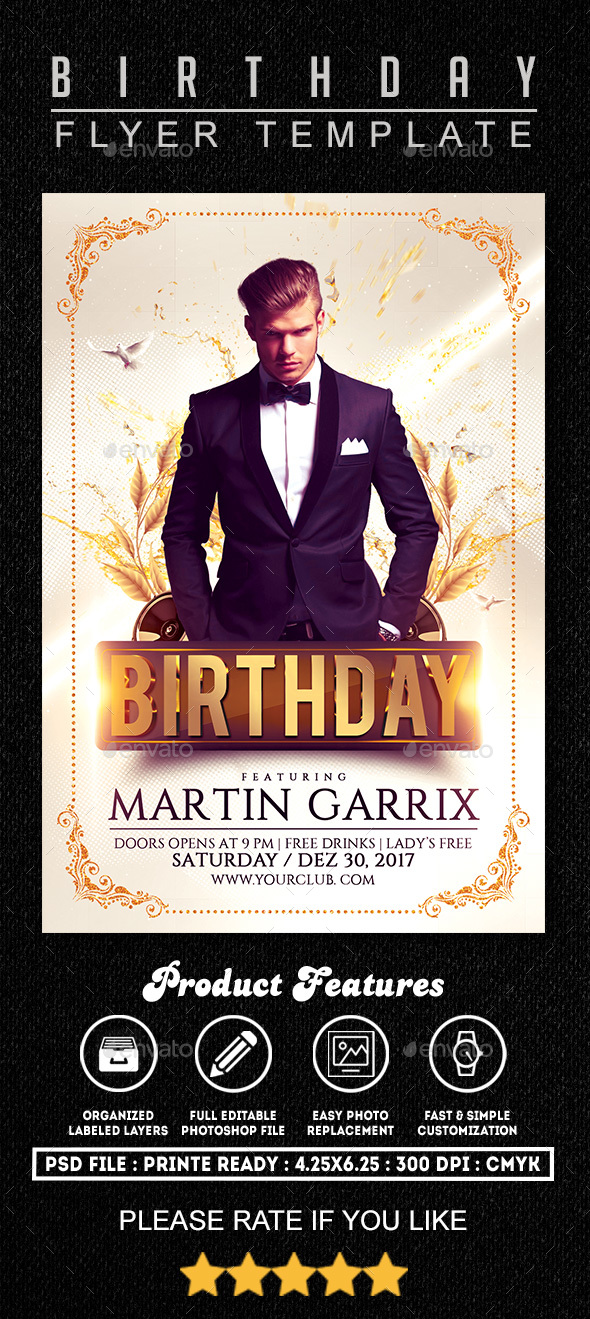 birthday flyer template by fas design graphicriver birthday flyers ideas